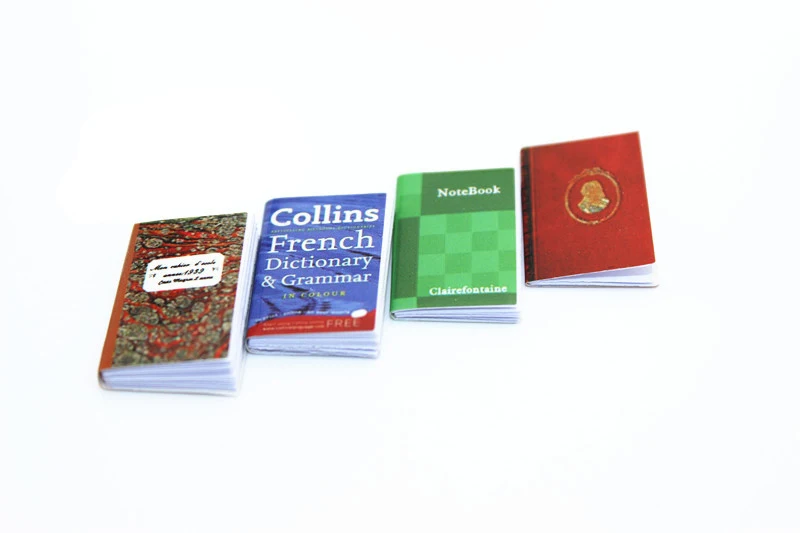 A01-X140 الأطفال طفل هدية لعبة 1:12 دمية مصغرة الأثاث مصغرة rement البسيطة كتاب مجموعة