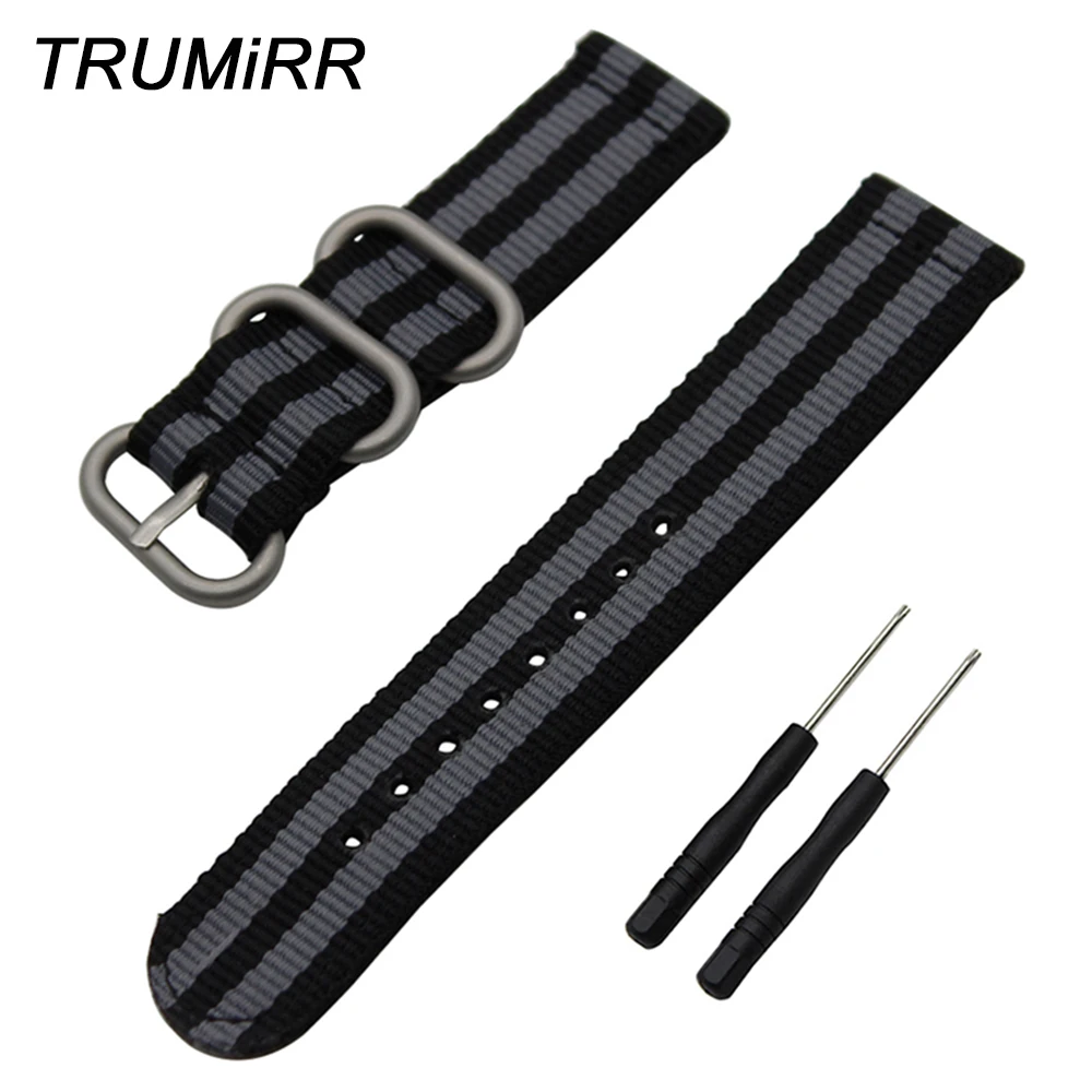 24mm Nylon Watchband Zulu Strap + Tool for Garmin Vivoactive HR GPS