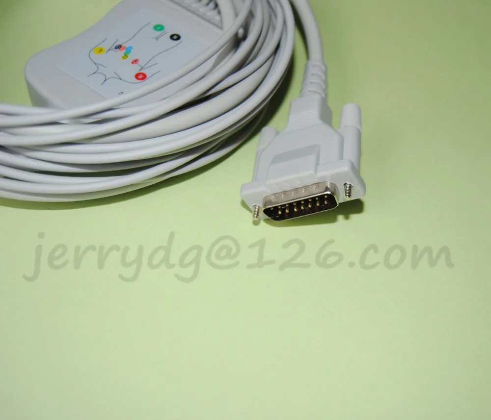 Флюоресцентный кабель с 10 свинцовыми проводами для экг пациента Banana4.0|cable ecg|cable