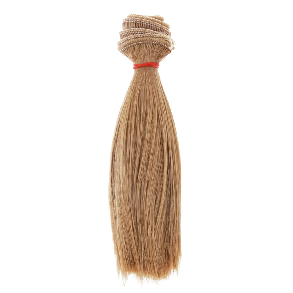 15x100cm  DIY Wig Straight Hair for Dolls Outfit Accessories  Circumference of the head 17-22cm  High-temperature wire material
