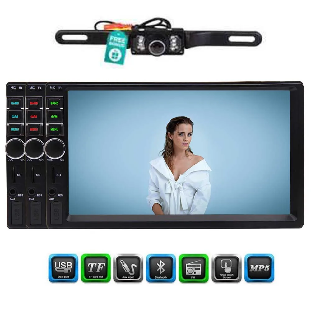 

Car Audio Player in dash car headunit Support Video MP3 MP4 Playing with Remote Control 7 inch Large Capacitive Touchscreen 2din