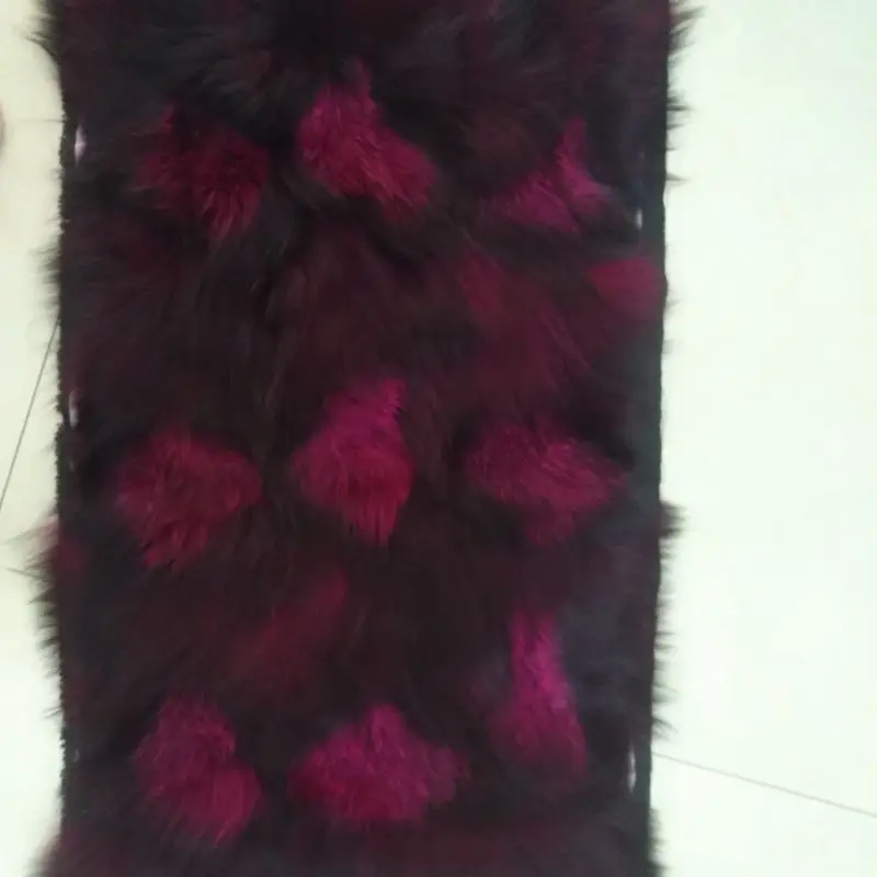 

New arrival natural fox fur plates real fur raw material parka lining down coat accessory warm