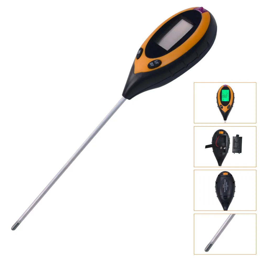 

4 In1 Digital Soil Meter PH Moisture Soil Meters Detector Multitool Sunlight/Moisture/PH value/Temperature Instrument For Plants