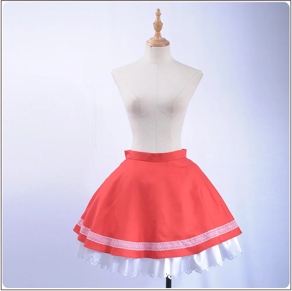 x_01 Game LoveLive!Sunshine!! Aqours Bremen Band Kunikida Hanamaru Cosplay Costume Women Short Sleeve Dress Apron Stockings Hairpin  (7)