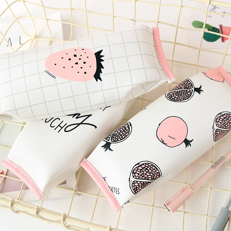 

Strawberry Pencil Case Kawaii Large Capacity School Pen Case Supplies Pencil Bag School Box Pencils Pouch Stationery