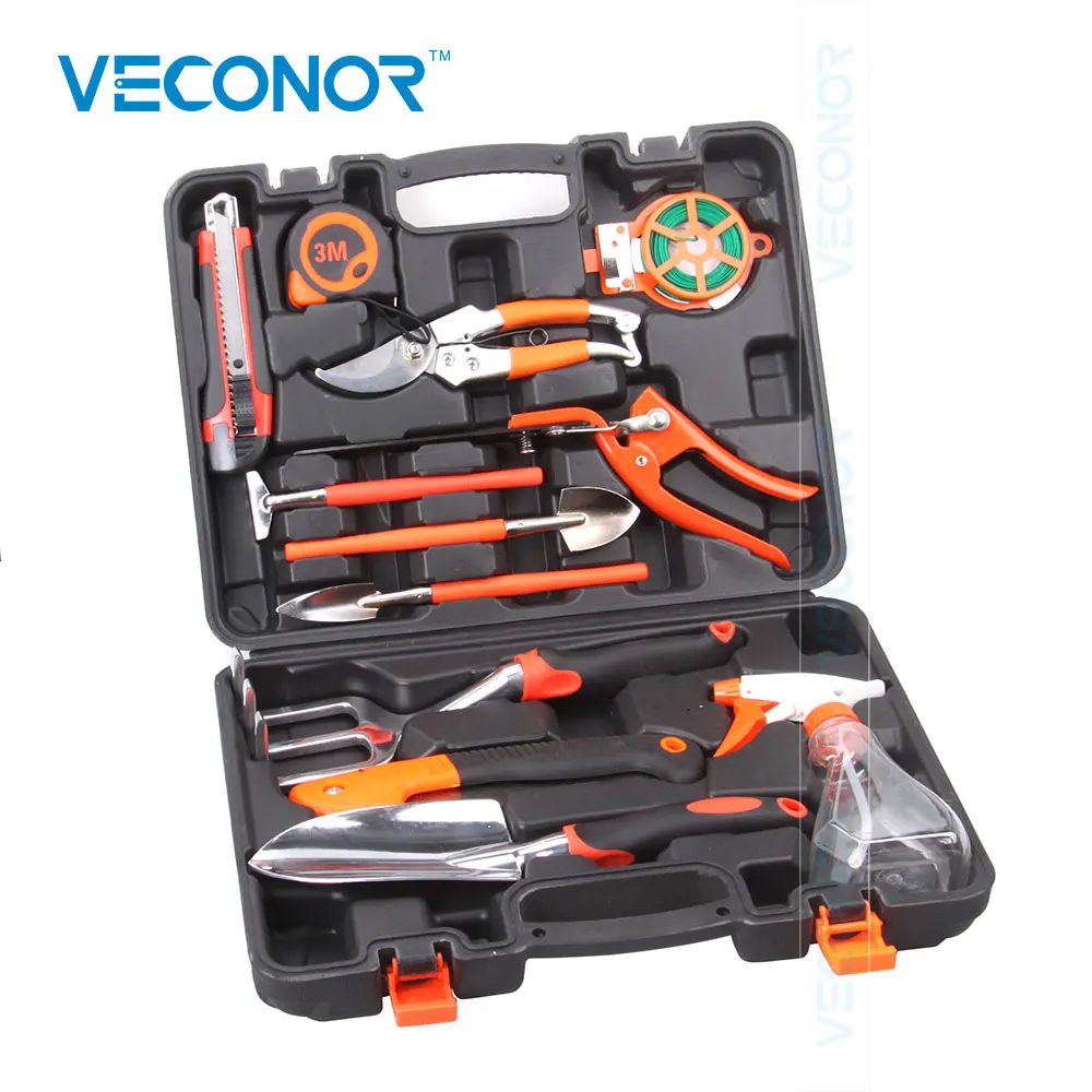 

12PCS Gardening Tools Set Household Cleaning Tools Weeds Removing Flower Fostering Developing Box Case Tool Kit