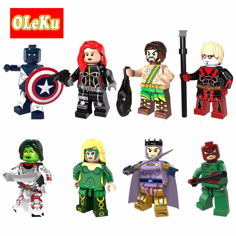 Single Sale Figures Super Heroes Vance Astro Widow Heracles Adam Warlock Gamora Amora Wrecker Bricks Model