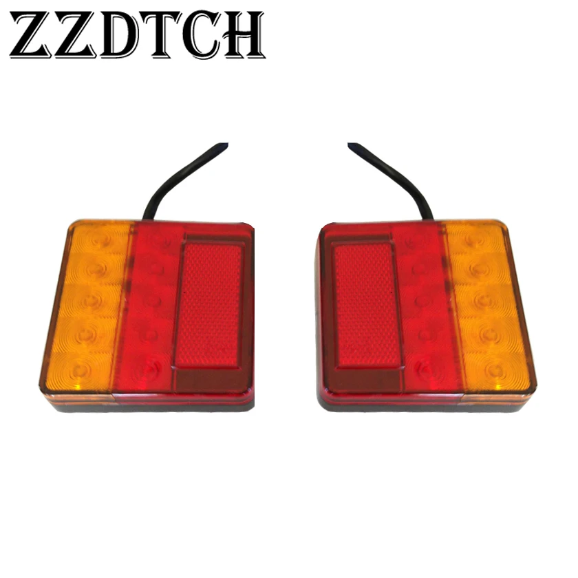ZZDTCH 2 шт. 12 В 8 светодиодный габаритный сигнал для грузовых автомобилей, используемых для BENZ VOLVO SCANIA MAN RENAULT IVECO тормозной фонарь для грузовика задние фонари