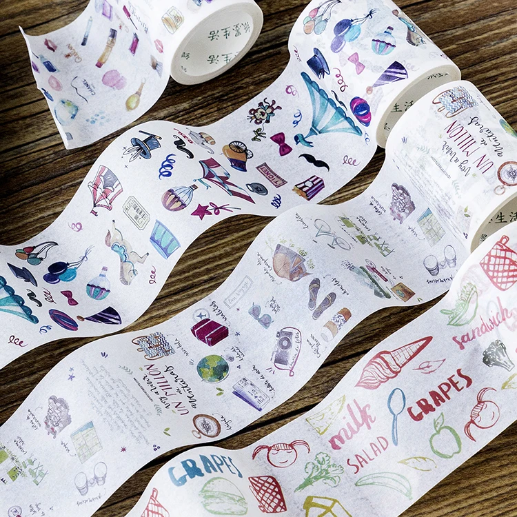 Dissipar a Tristeza Fita de Papel Lote Rocery Loja Fita Washi Mascaramento Decorativo 4 Pçs –