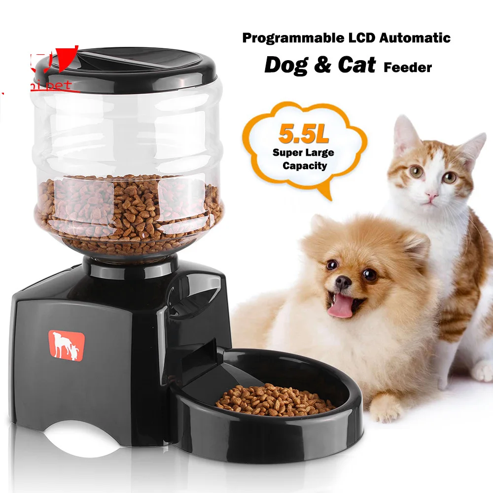 Smart Automatic Pet Feeder Electronic Control Feeder With Big Lcd
