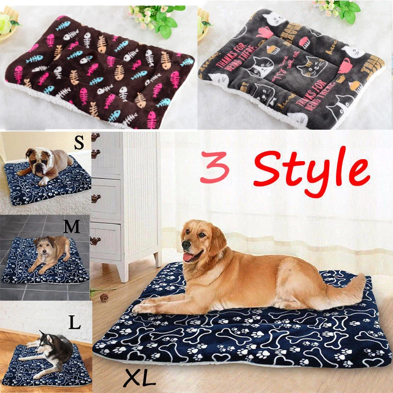 

Large Pet Dog Cat Bed Puppy Cushion House Pet Soft Warm Kennel Dog Mat Blanket House Puppy Cushion Multifunction Dog Cage Mat