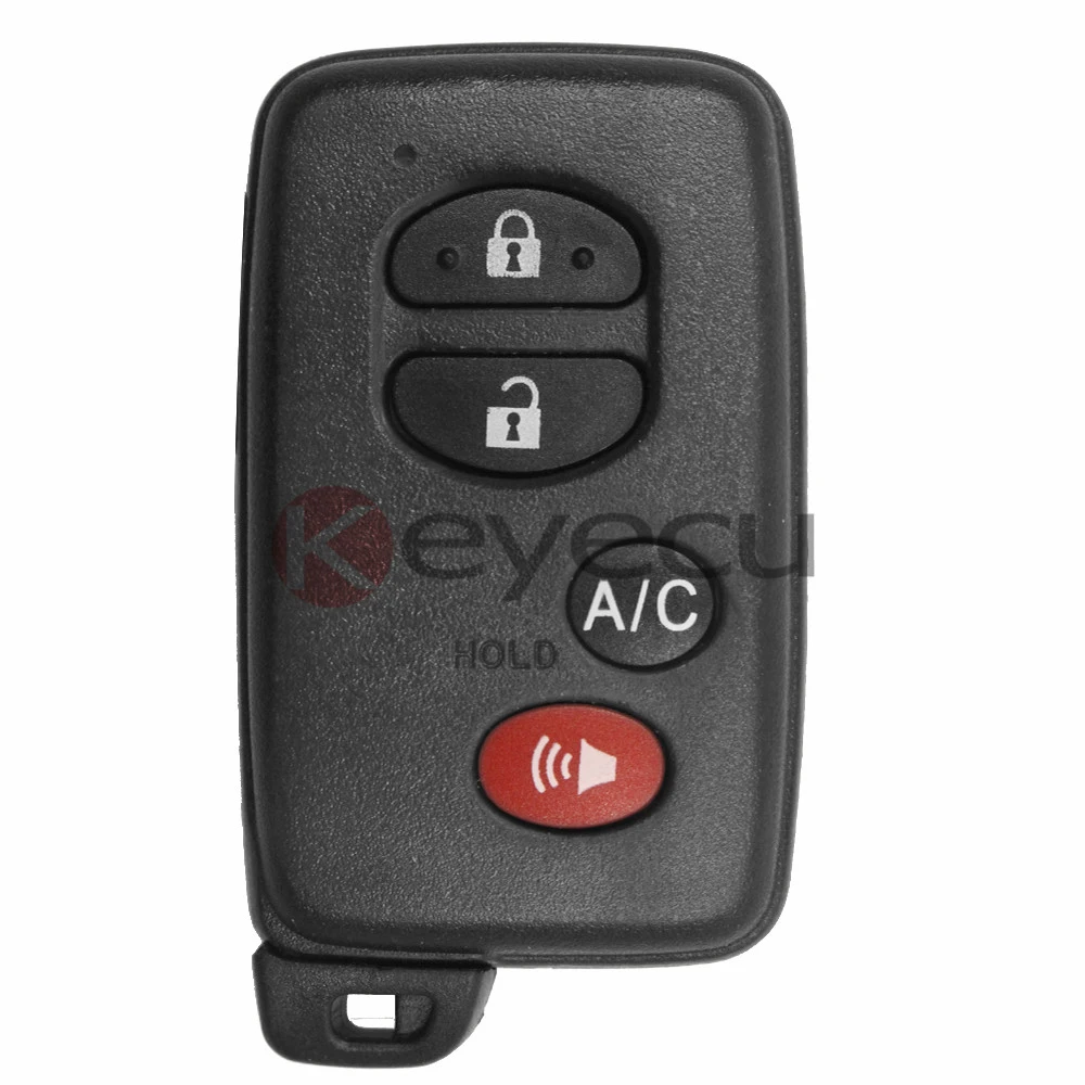 KEYECU New Uncut Smart Remote Key Shell Case Fob 3+1 Button for TOYOTA