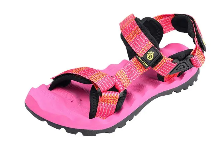 Легкие шлепанцы, спортивные мужские пляжные мужские туфли для ванной, мужские тапочки, уличные сандалии с рыбой, Мужская обувь для сада, уличные сандалии, кроссовки - Цвет: Розово-красный