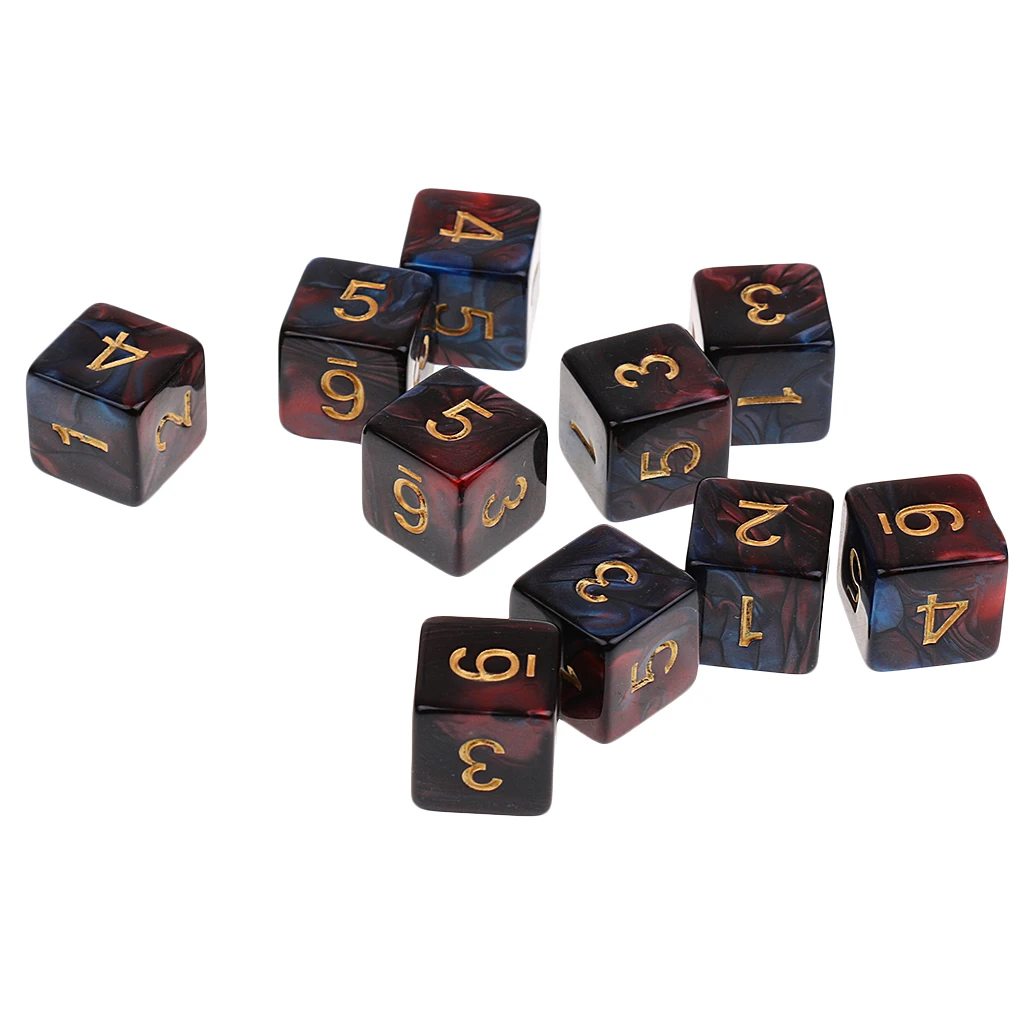 20x D6 многогранные кости для подземелья и драконов настольные игры DND RPG игрушки DIY игральные кости