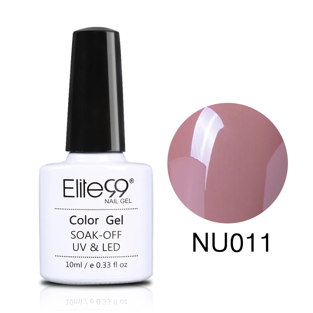 Elite99 10 мл УФ-гель для ногтей телесного цвета винно-Красного цвета серия уф-Гель-лак замачиваемый светодиодный лак для дизайна ногтей Гель-лак для ногтей - Цвет: NU011