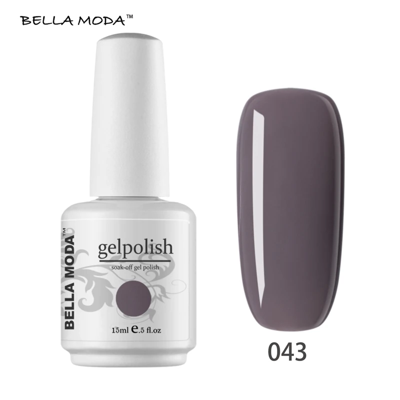043 84 Цвета BELLA MODA 15 мл полупостоянных УФ-гель лак для ногтей Soak Off Клей для ногтей - Цвет: 043