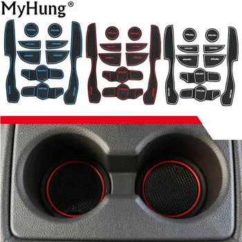 

For Chevrolet Malibu 2013 2014 Car Gate Slot Pad Interior Door Groove Mat Latex Anti-Slip Cushion Auto Covers 10Pcs Car-Styling