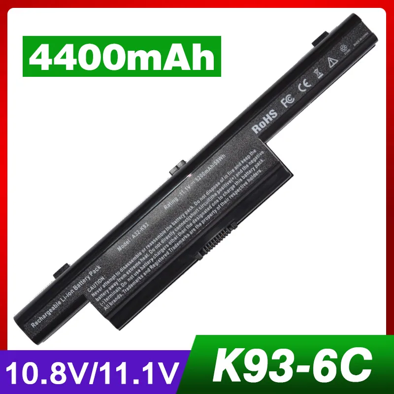 4400 мА · ч Аккумулятор для ноутбука Asus A32-K93 A41-K93 A93 A93S A93SM A93SV A95 A95V A95VM K93 K93S K93SM K93SV K95 K95V