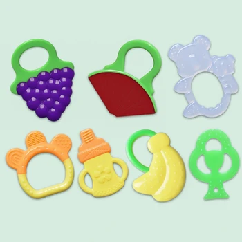

Baby Teether Toy Toothbrush Infant Cartoon Shape Teethers Grape Wristband Silicone Molar Teething Toys Appease Gift For Kids