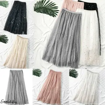 

2019 New arrival sexy Fashion Women Boho Lace Pleated Long Maxi Dress Beach Casual Sundress Skirt