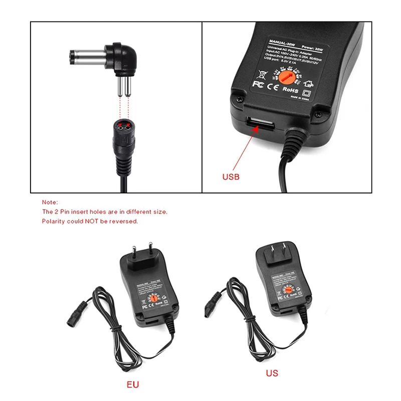 LEORY DC3-12V напряжение Регулируемый AC ПИТАНИЕ адаптер переключатель USB зарядное устройство Светодиодный драйвер Трансформатор для светодиодные л