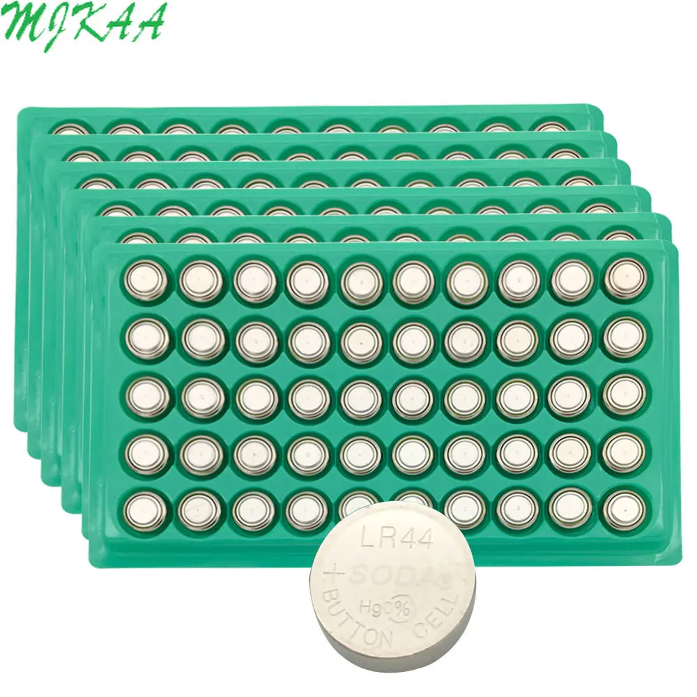 

MJKAA Hot Sale 300pcs LR44 357A A76 303 AG13 SR44SW SP76 L1154 RW82 RW42 Alkaline Button Cell Battery Long Lasting