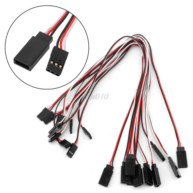10pcs 300mm Servo Extension Wire Lead Cable Cord For Futaba JR Male To Female July1 Whosale&ampDropShip | Обустройство дома