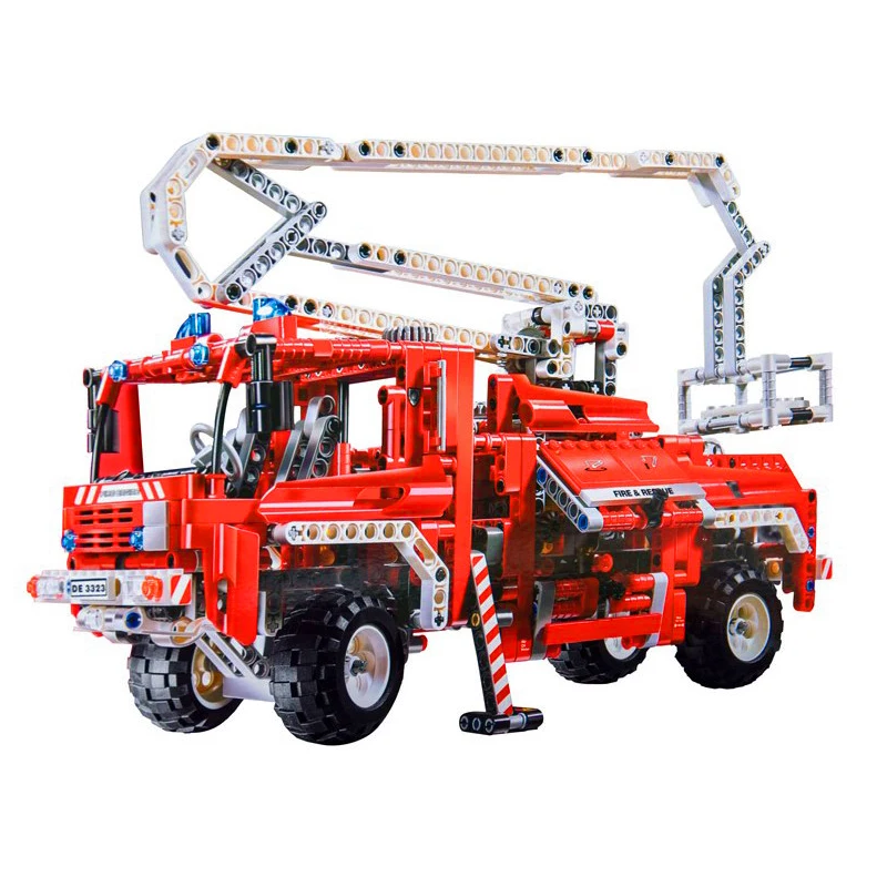 

Pandadomik Large 1036pcs Fire Engine Truck Building Toy Bricks Car Model Blocks legoinglys Technic Educational Toys for Children