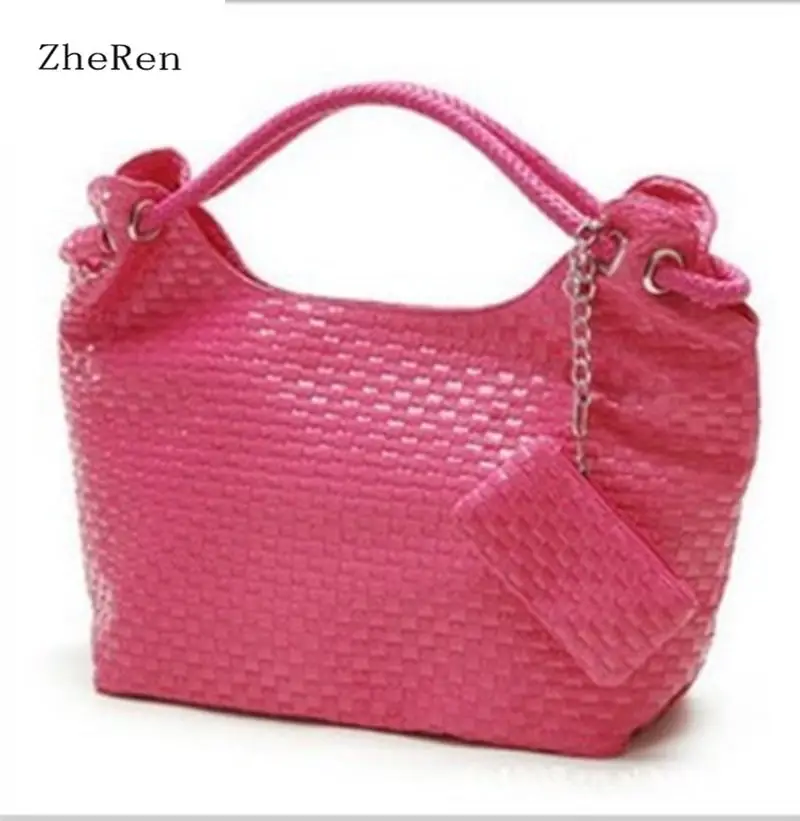 

Women's elegant fashion handbag in 2015 the new artificial skin's fine woven bag bag