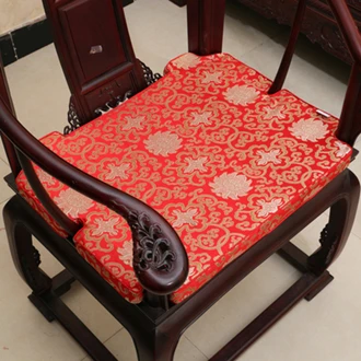 Толстый вогнутый стул подушка сиденье зазор Подушка цветочный китайский Шелковый стул подушки рождественские украшения для дома кресло зазор наполнитель мягкий коврик - Цвет: red rich flower