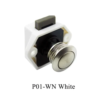 

1pcs RV Parts & Accessories RV Cabinet Drawer Lock Caravan Motor Home lot Push Lock Button Cupboard Door Knob P01-WN White