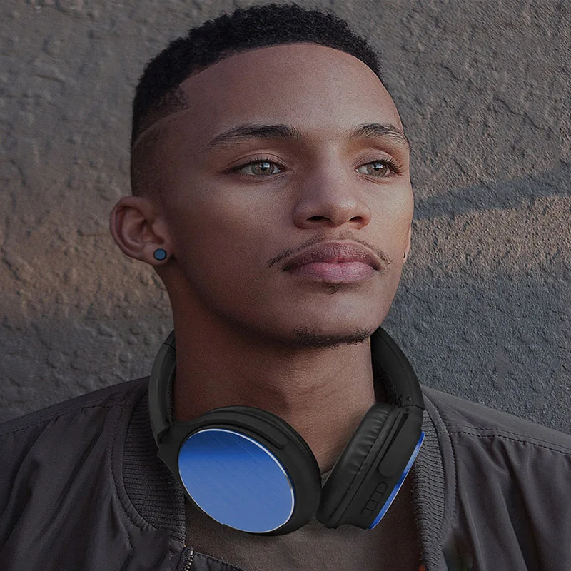 Luxury Metal Bluetooth Headphone Support TF FM Radio Super Bass Headset with Mic bluetooth 5 0 sport earphones for iphone xiaomi