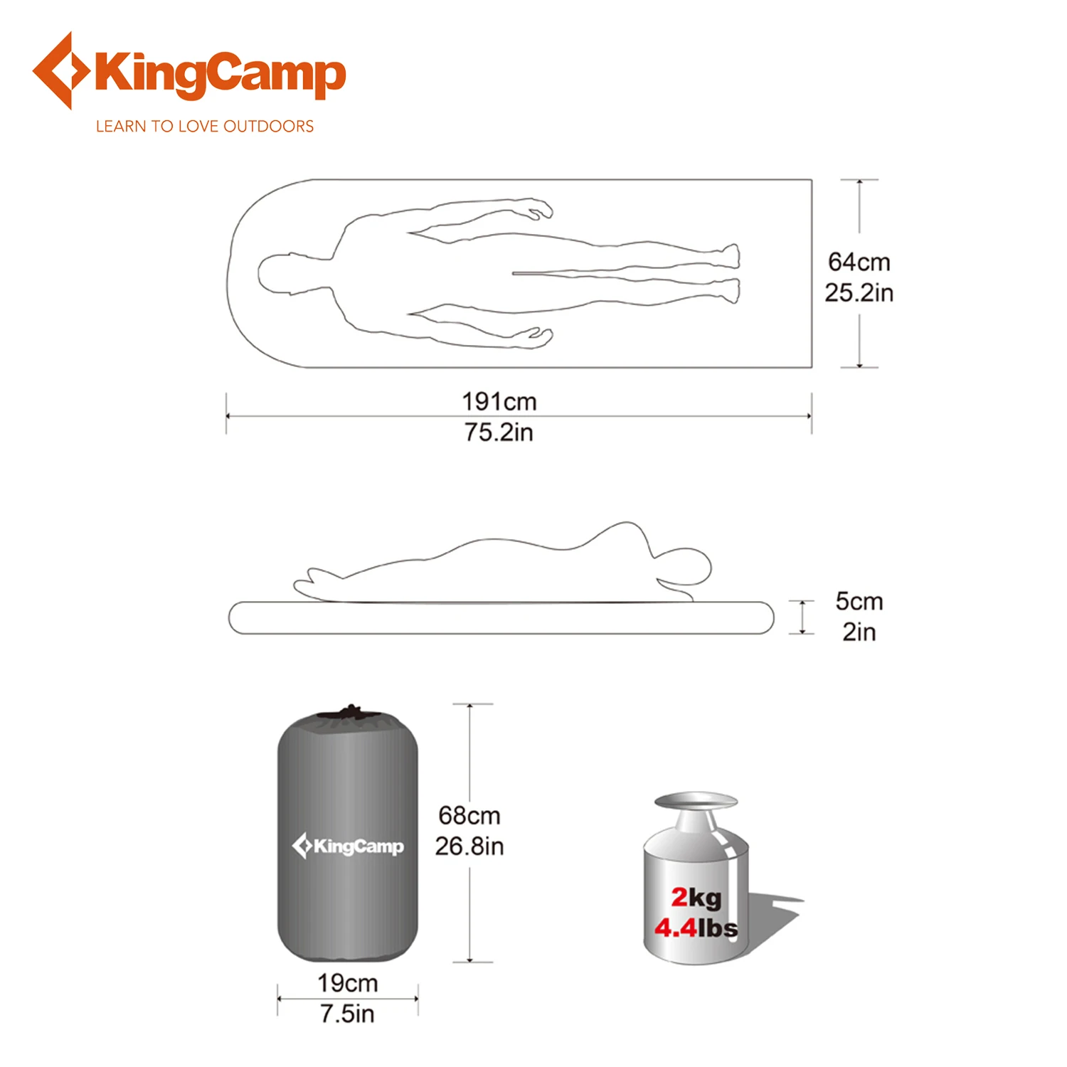 KingCamp коврик для сна на открытом воздухе походные коврики Комфорт плюс Самонадувающийся походный коврик для походов треккинг Кемпинг матрас с подушкой