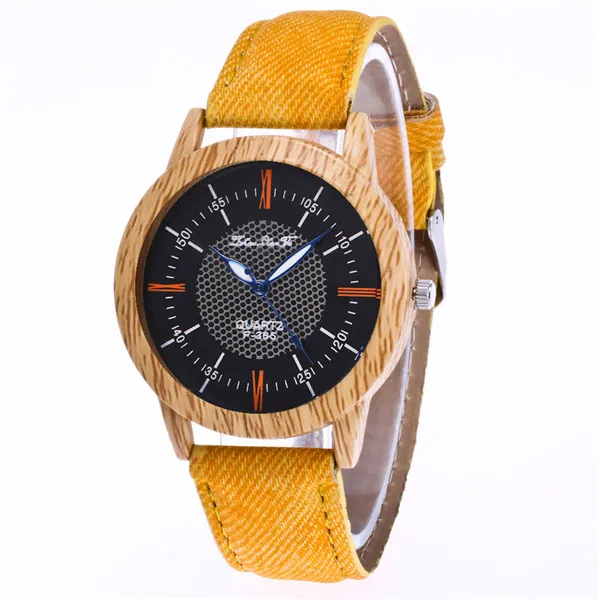 Женские часы из натурального дерева, повседневные минималистичные часы из искусственной кожи и бамбука, кварцевые наручные часы relogio masculino reloj mujer 30X - Цвет: F