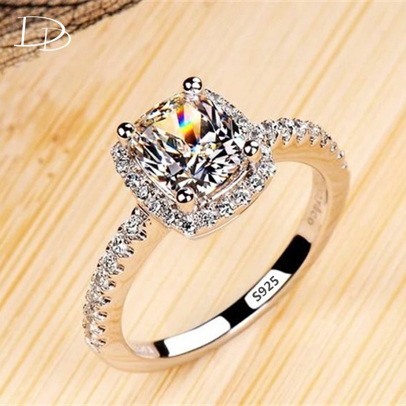 DODO 925 пробы серебряные кольца для женщин Свадебные женские обручальные кольца с камнем из нержавеющей стали ювелирные изделия для женщин аксессуары