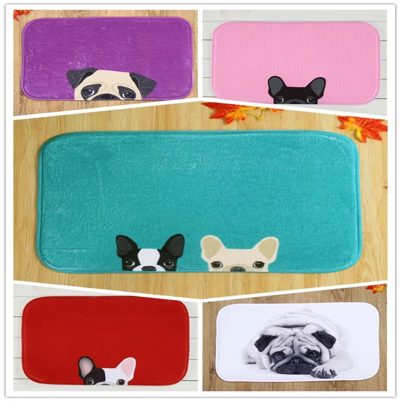 Huamao 40 60cm Bath Mat Dog Printed Mattoilet Carpet Absorbent Huamao 40 60cm Bath Mat Dog Printed