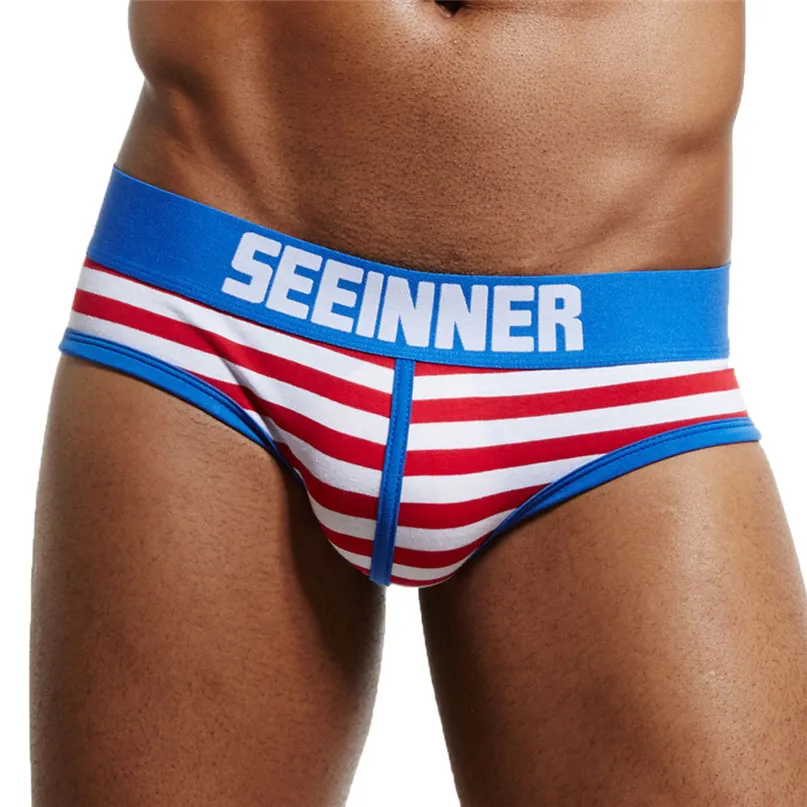 Comfortable Swim Briefs Men Print Underwear Knickers Cotton Boxer Briefs Shorts Bulge U Pouch Underpants Sexy Breathable #2H25 (14)