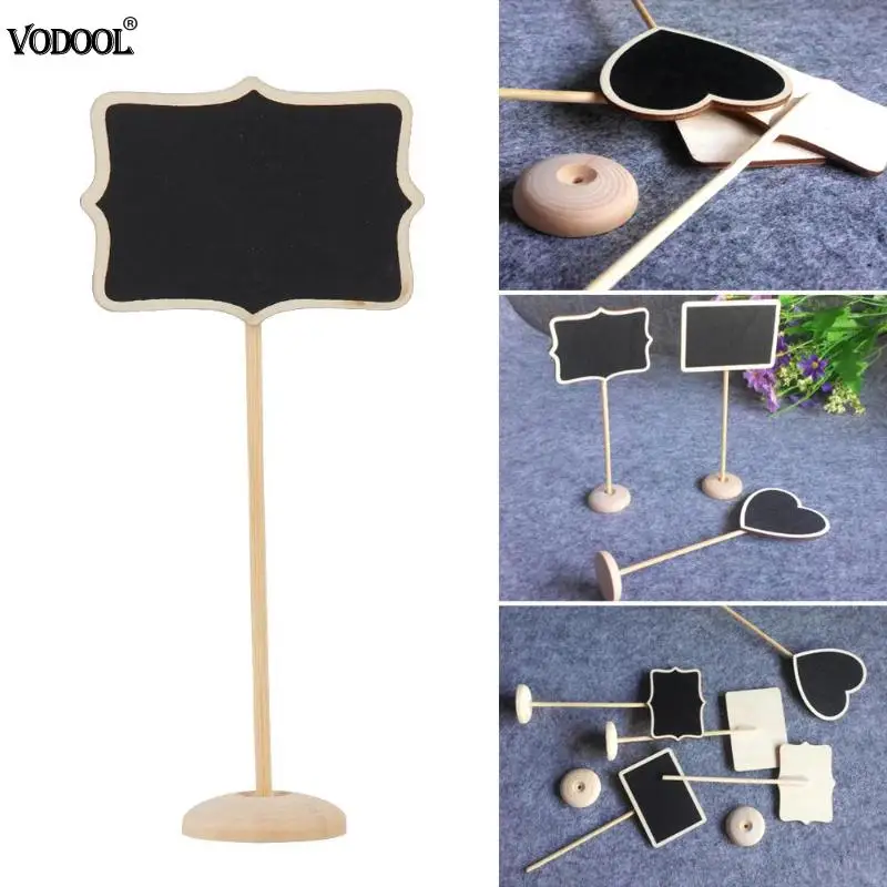 10pcs Mini Retangle Chalkboard Blackboard Stand Place Holder Wedding