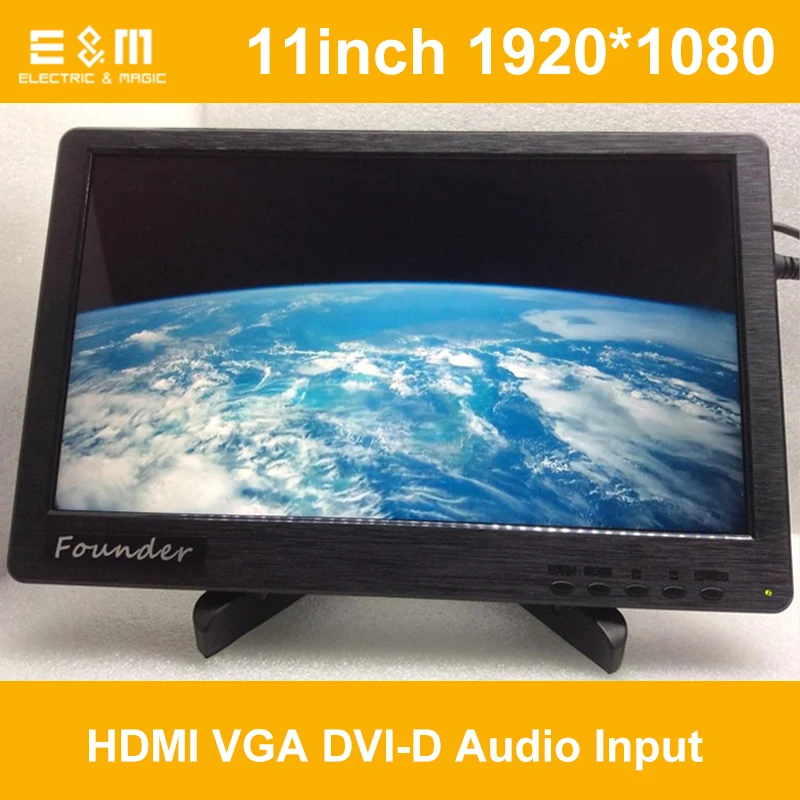 E&M 11 inch 1920*1080 Screen with Speaker Base IPS LCD Monitor Display HDMI VGA DVI Game Xbox PS4 Raspberry Pi 3 1080p E&M 11 inch 1920*1080 Screen with Speaker Base IPS LCD Monitor Display HDMI VGA DVI Game Xbox PS4 Raspberry Pi 3 1080p