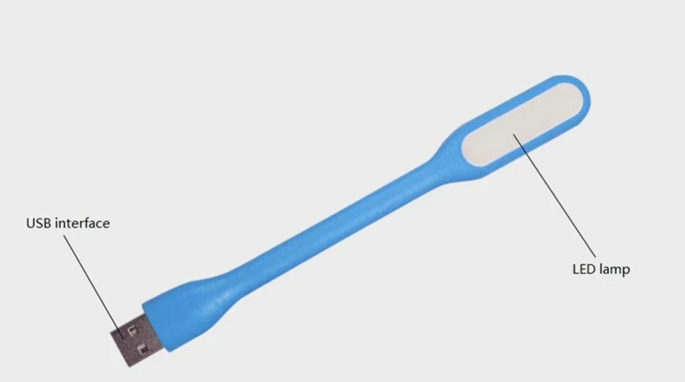 LumiParty творческий USB светодиодный свет гибкая Портативный Stick Mini Гусенек от порта
