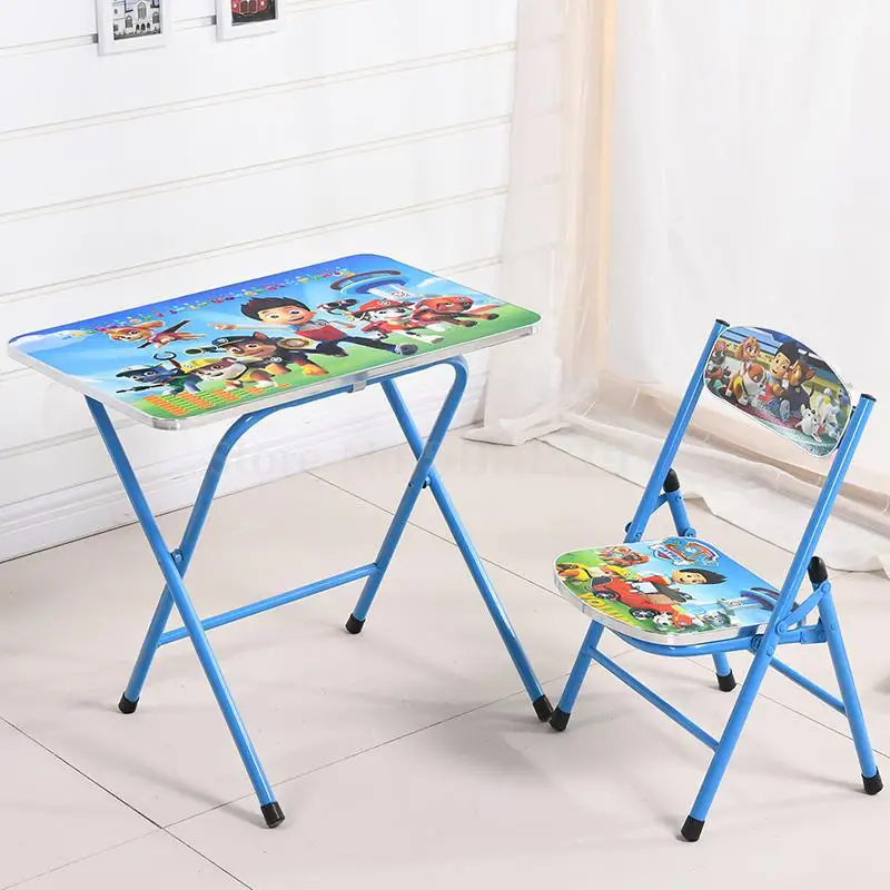 Детские столы, домашние хозяйства, детские школьные парты и стулья, складные и Подъемные столы и стулья, мультяшный дизайн, студенческие - Цвет: Same as picture 1