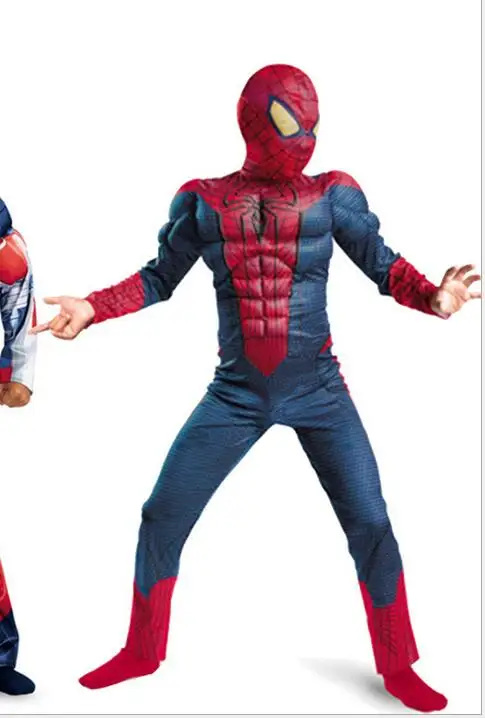 Горячая Распродажа Железный человек 3 Железный костюм "мускулистый патриот" Детский костюм супергероя на Хэллоуин Дети фантазия необычный праздничный наряд вечерние Disfrace - Цвет: Spider Man