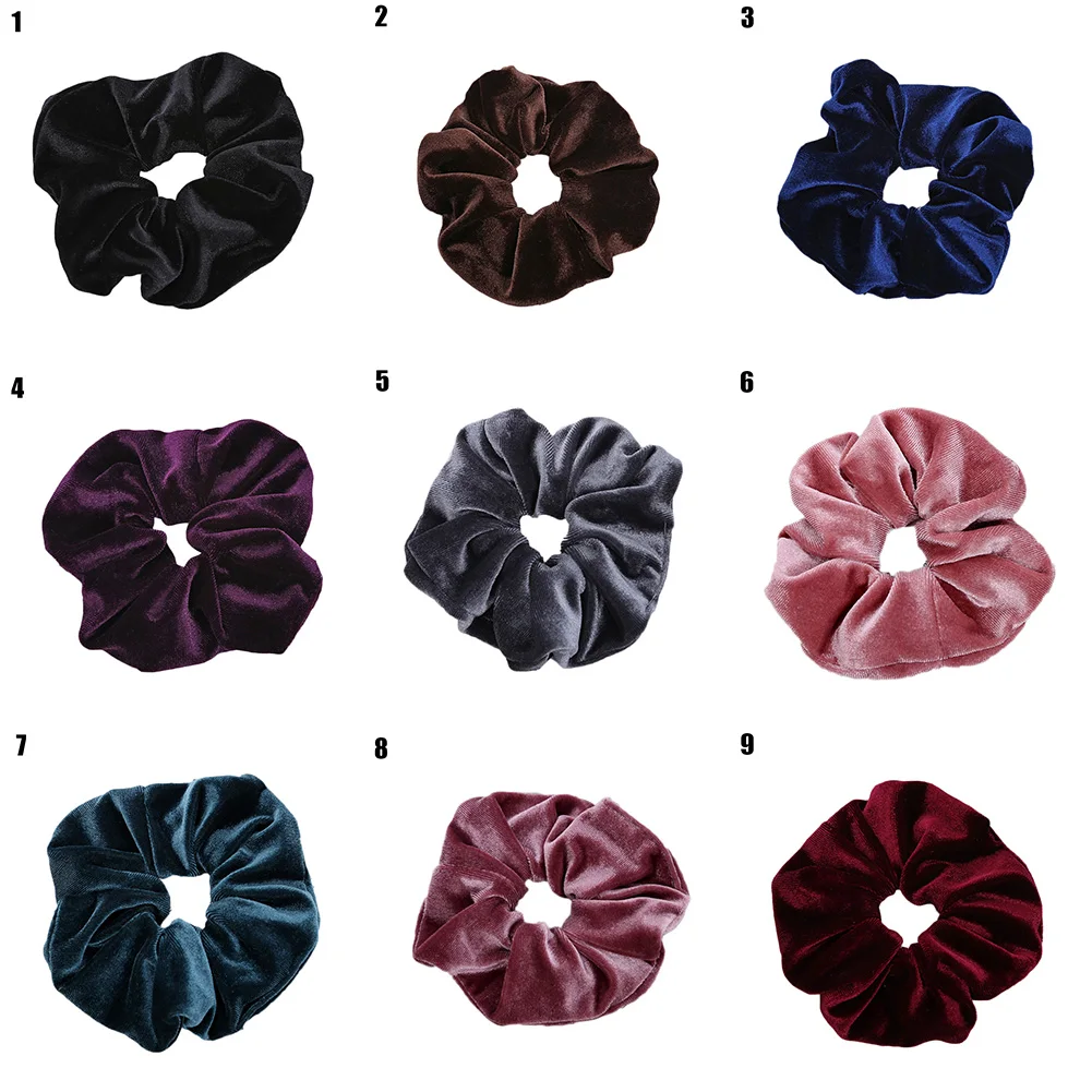 

Luxury Elastic Hair Bands Soft Velvet Hair Scrunchie Ponytail Donut Grip Loop Holder Stretchy Hair Band Women Hair Accessories