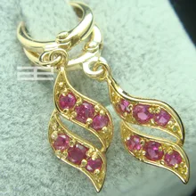 Женские серьги с листьями E146