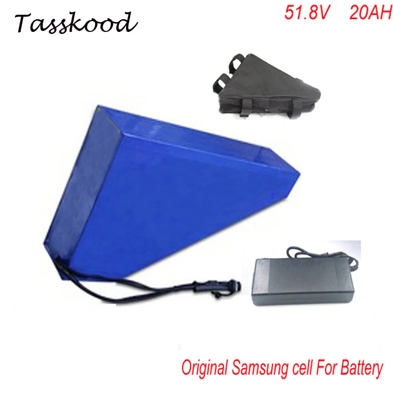 Треугольная литиевая батарея samsung 51,8 V 20Ah батарея для электрического велосипеда 52V 1000W 20ah батарея для электрического скутера