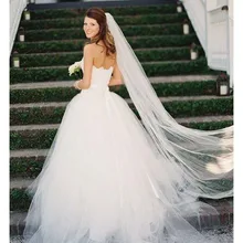 Свадебная вуаль с кромкой свадебная вуаль с расческой один слой белый/слоновой кости 3 М длинные Соборные вуали свадебная фата Свадебные аксессуары