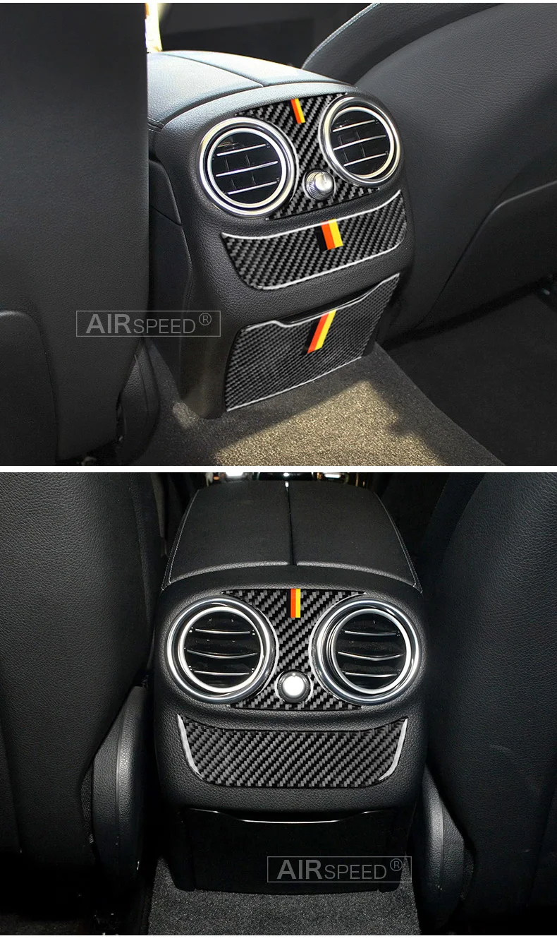 Mercedes Benz W205 C Class C180 C200 C300 GLC Accessories Carbon Fiber Car Rear Air Conditioning Outlet Cover Trim  (7)