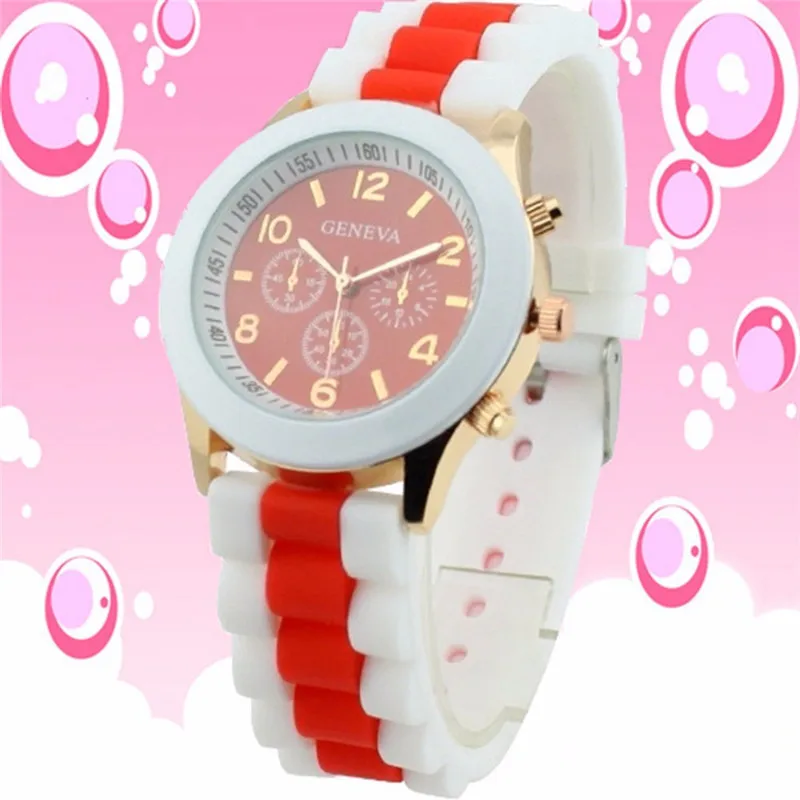 Watches Women New Fashion Pink Girls Watch Silicone Sport Cute Kid Children Women Clock Cheap Dress Clock Hot Reloj