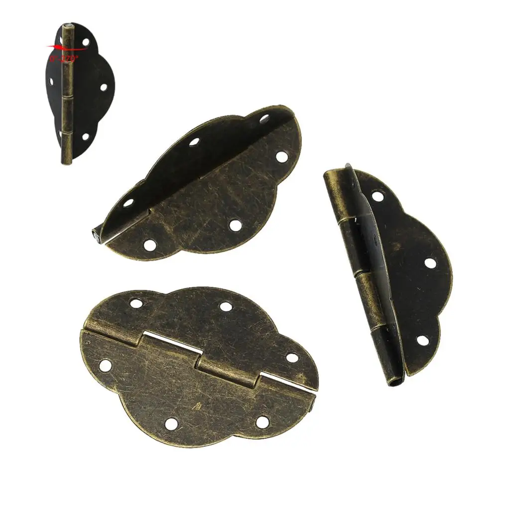Door Butt Hinges(rotated from 0 degrees to 270 degrees)Antique Bronze 6 Holes 5.6cm x 4.1cm,10 PCs 2016 new