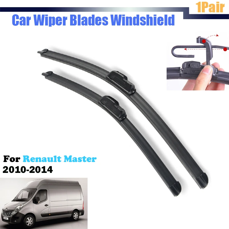 1Pair Car Window Soft Rubber Windshield Auto Frameless Wiper Blades For